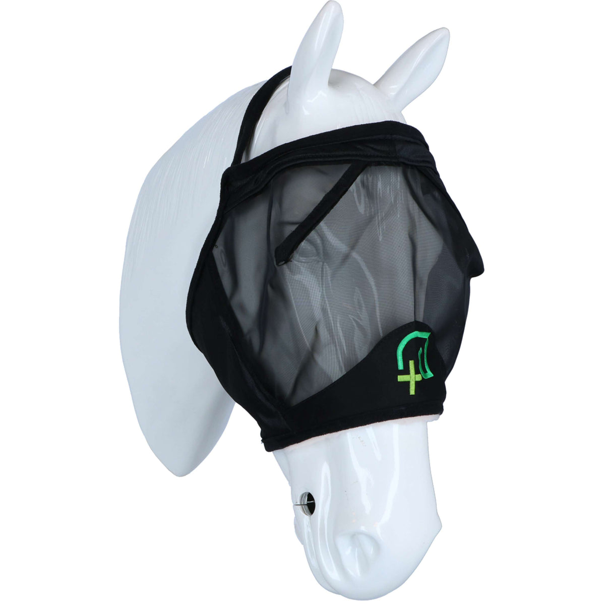 Agradi Horse Masque Anti-Mouches Fine Mesh sans Oreilles Noir