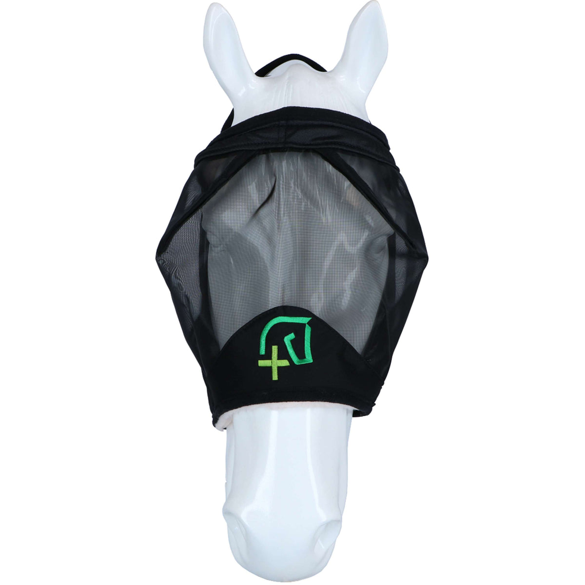 Agradi Horse Masque Anti-Mouches Fine Mesh sans Oreilles Noir