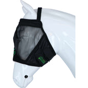 Agradi Horse Masque Anti-Mouches Fine Mesh sans Oreilles Noir