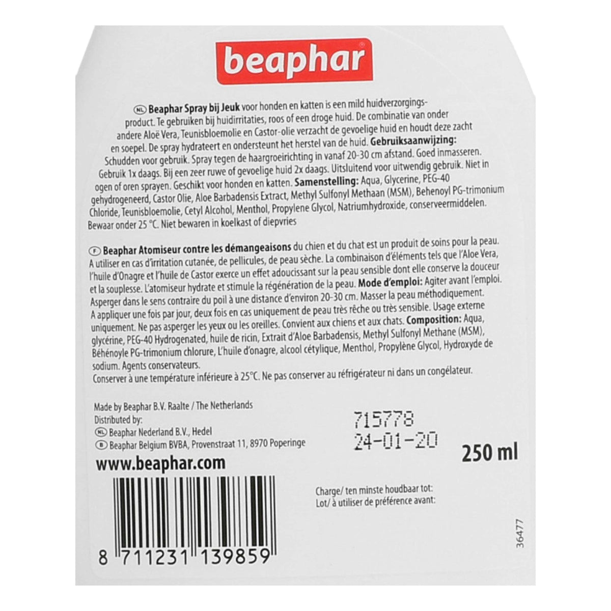 Beaphar Spray En cas de démangeaison