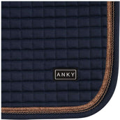 ANKY Tapis de Selle Cotton Twill Dressage Marin foncé