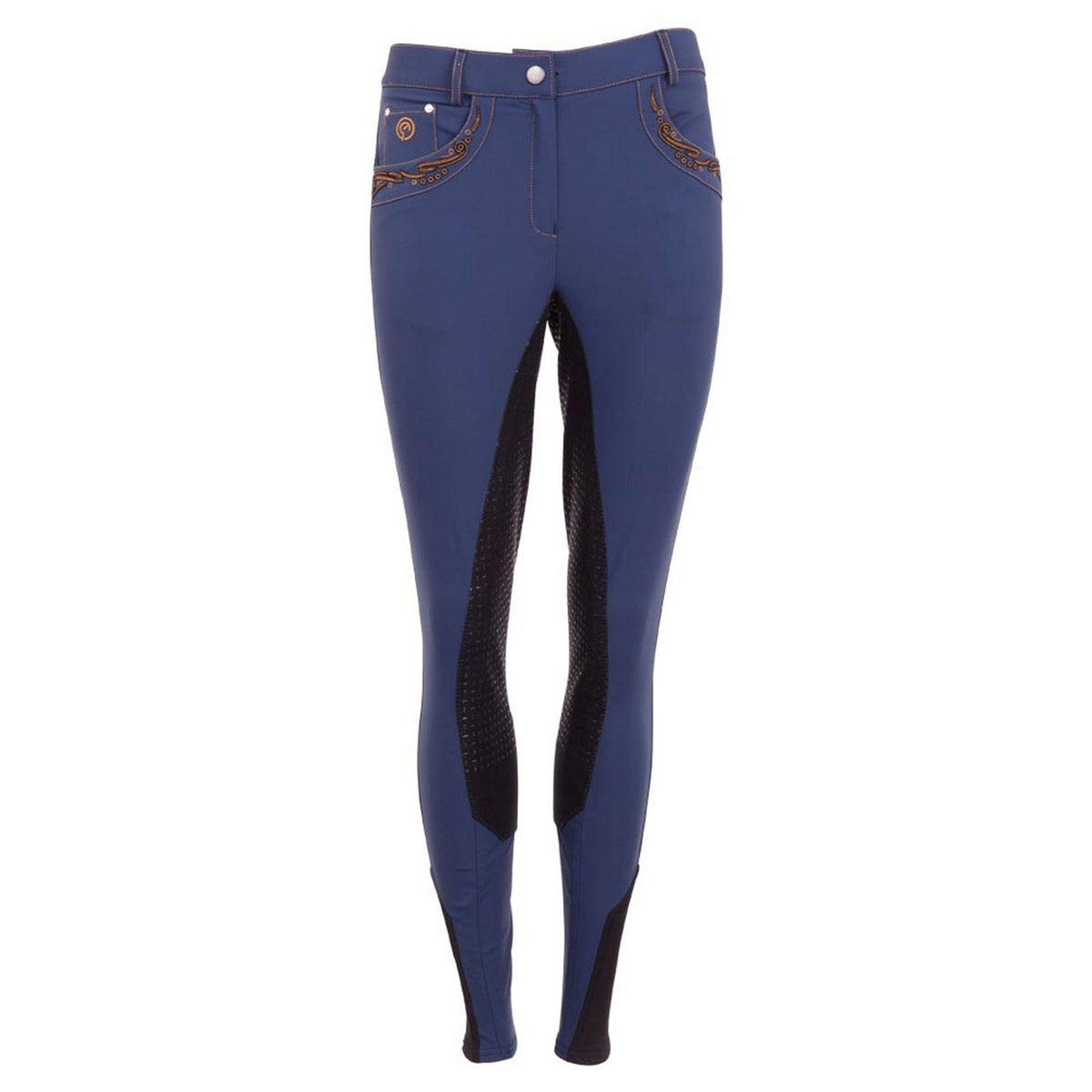 Anky Pantalon d'Équitation Punched Filles Siège en Cuir Marin