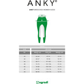 ANKY Pantalon d'Équitation Chrystal Arrow Siège en Cuir Filles Graphite