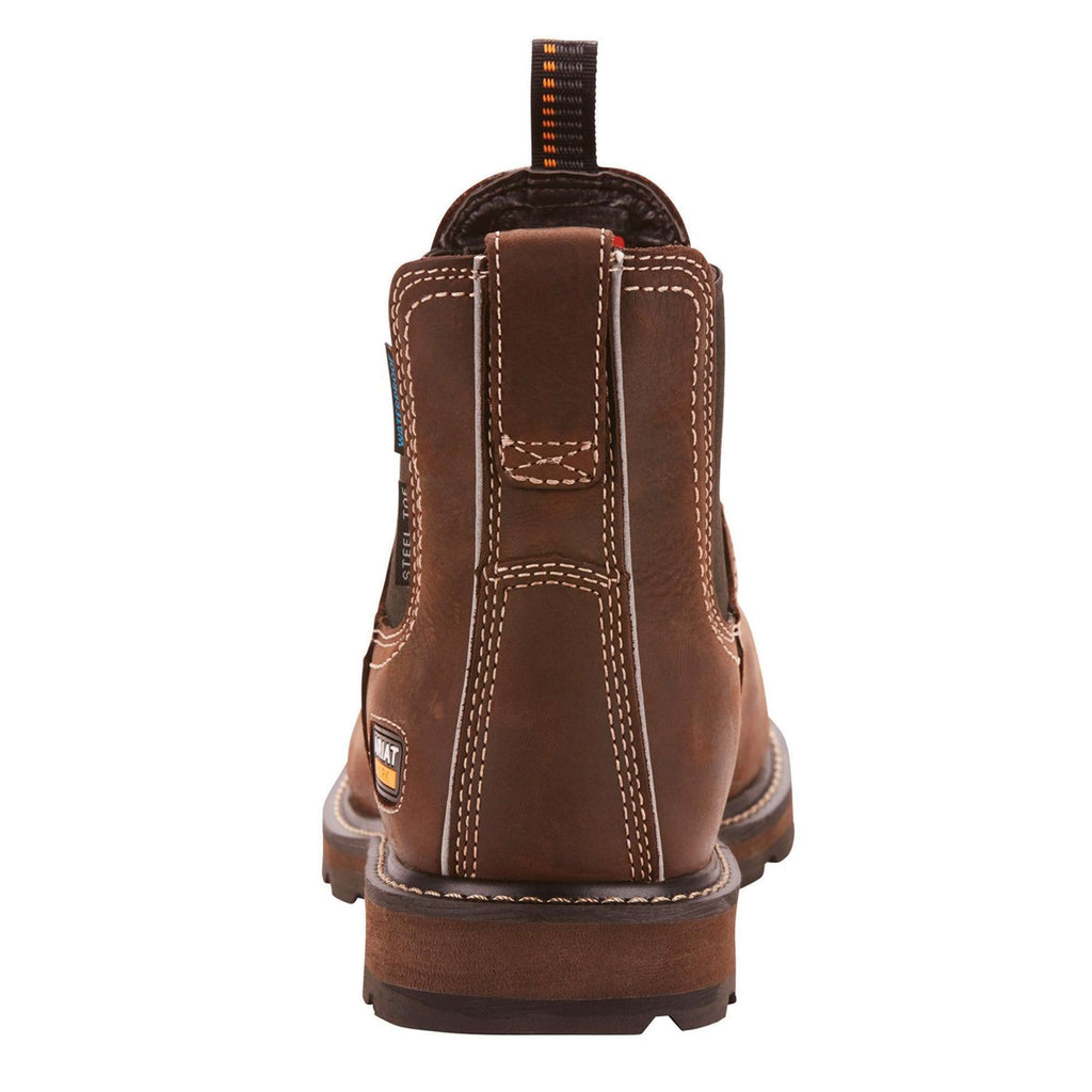 Ariat Jodhpurs Groundbreaker Chelsea Waterproof Steel Toe Hommes Marron