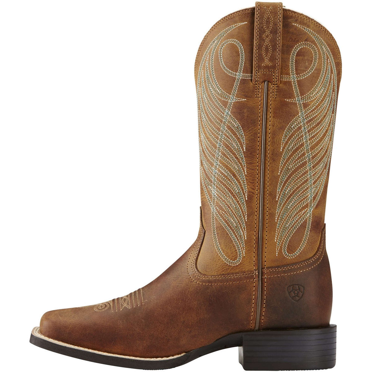 Ariat Botte Western Round Up Wst B Powder Brown