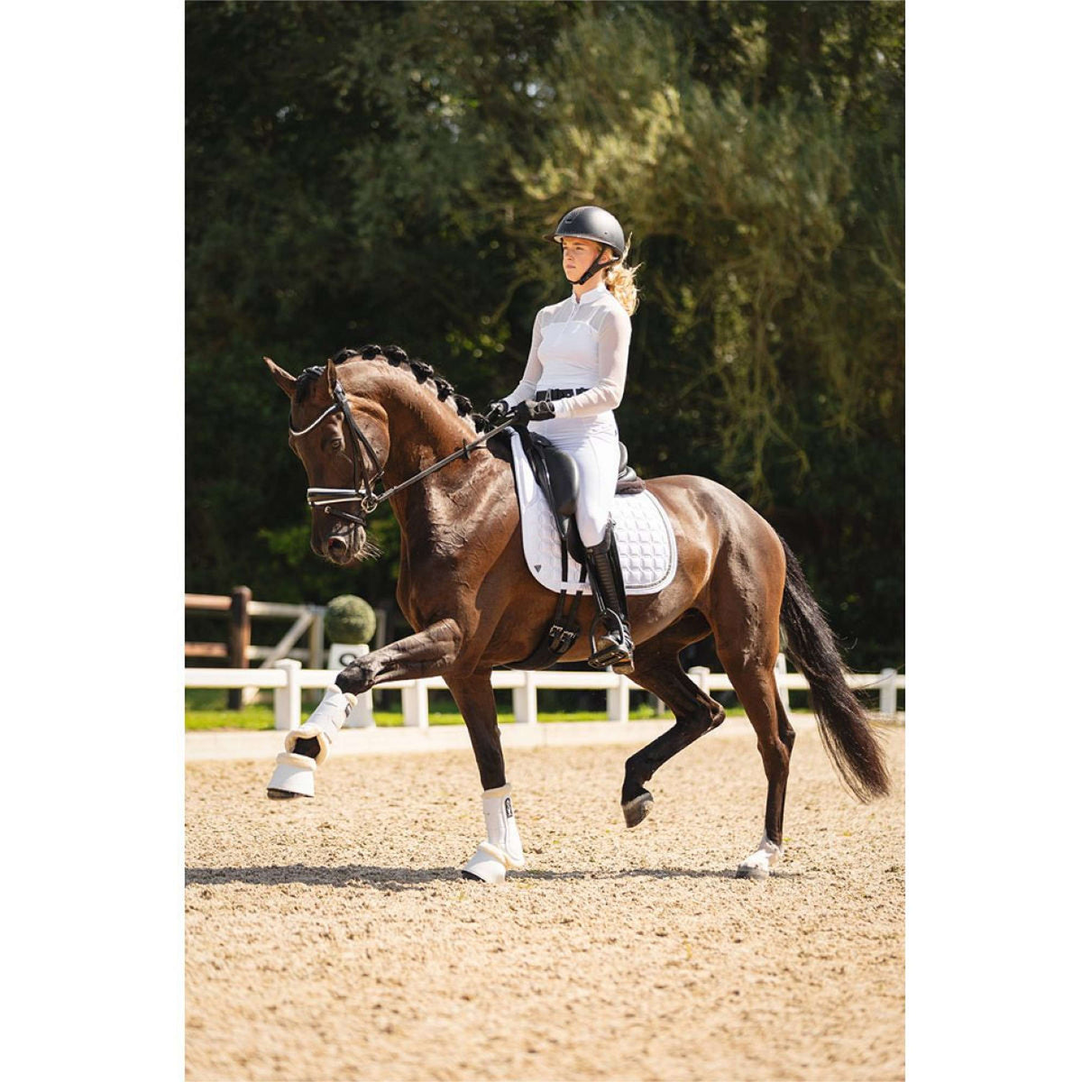 ANKY Tapis de Selle Luminous XB24003 Dressage Blanc