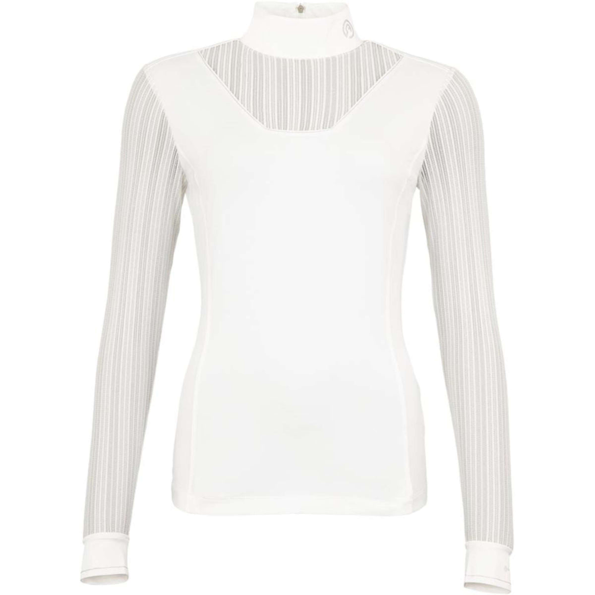 ANKY T-shirt de Concours Mesh Longues Manches Blanc