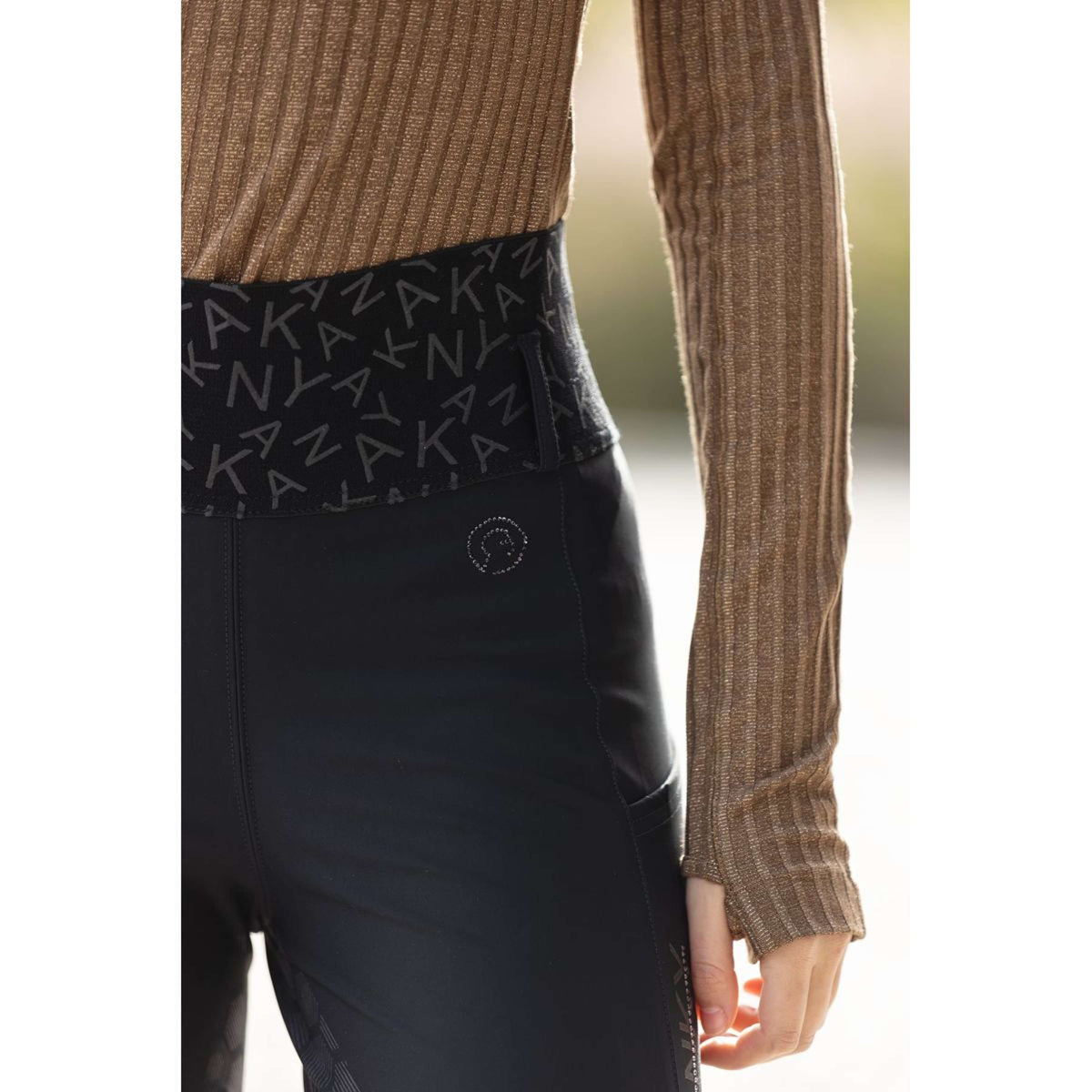 ANKY Rijlegging Legging d'Équitation Vibrance XR242104 Full Grip Noir