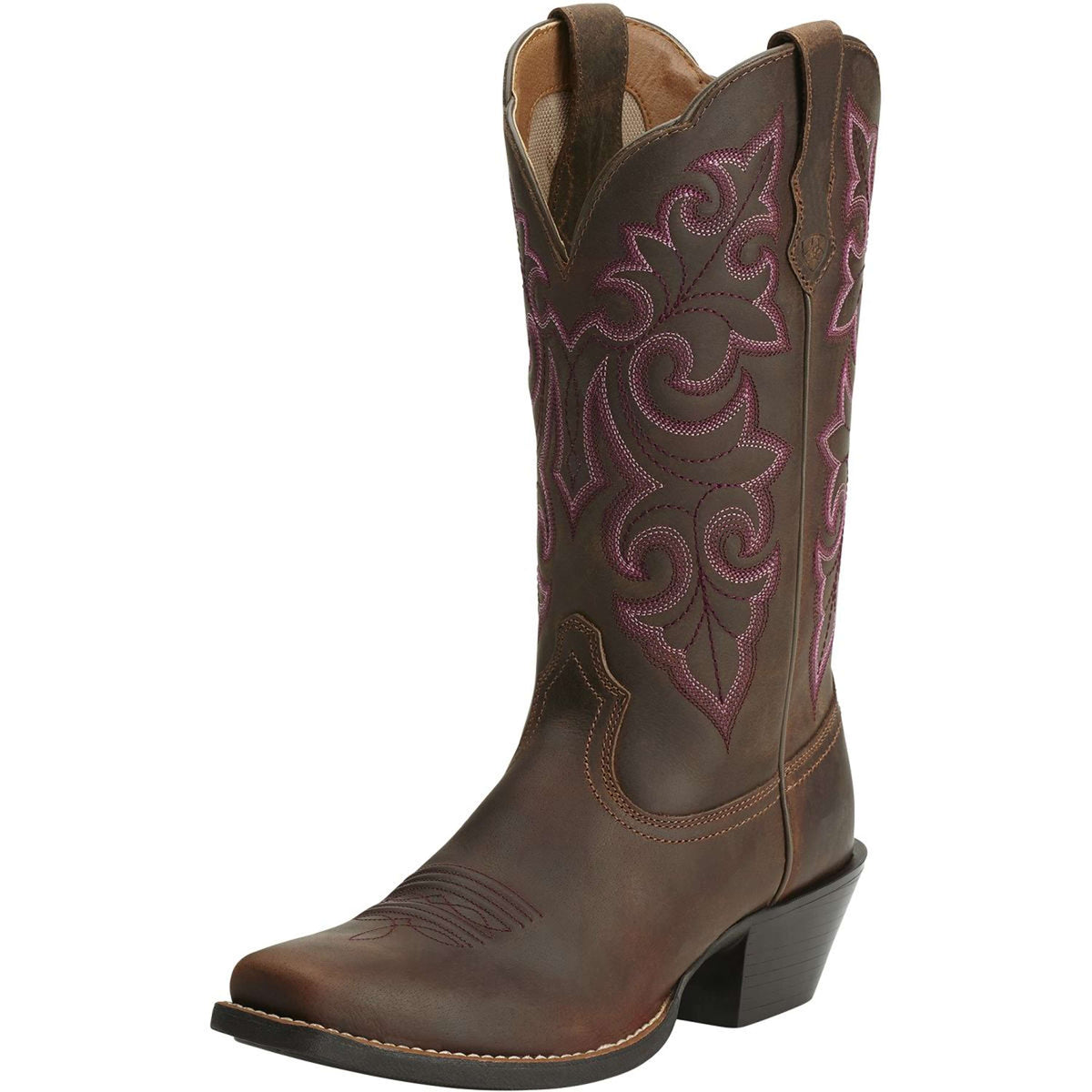 Ariat Bottes Western Round Up Square Toe Femme Powder Brown