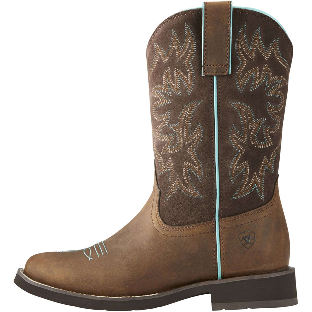 Ariat Bottes Western Delilah Round Toe Distressed Brown