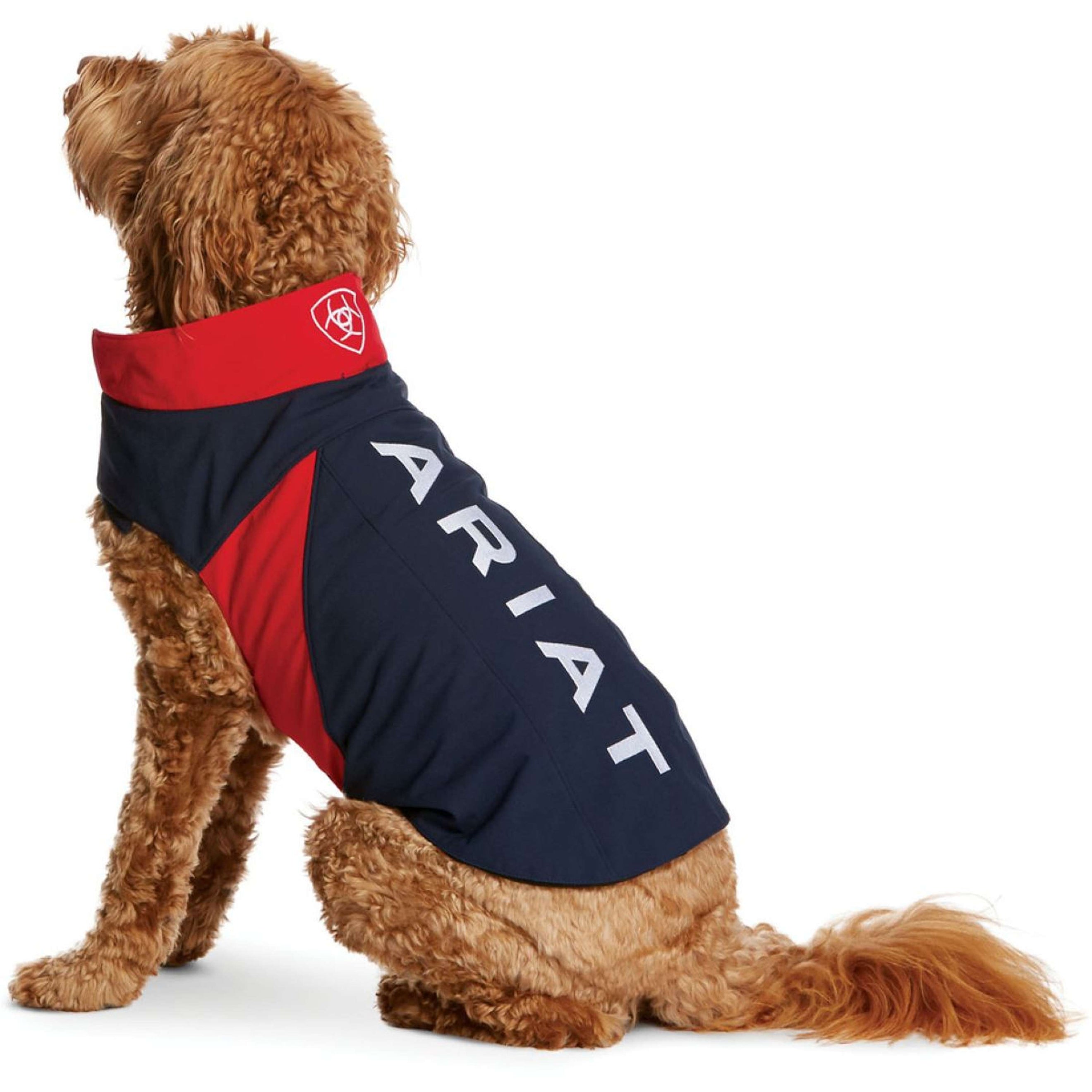 Ariat Veste pour Chien Team Softshell Bleu rouge Ariat Veste pour Chien Team Softshell Bleu rouge