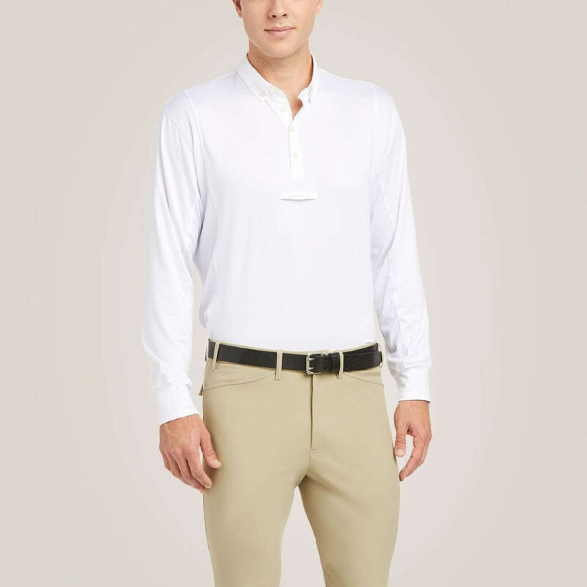 Ariat T-shirt de Concours Tek Long Sleeve Hommes Blanc