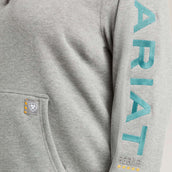 Ariat Pull col Hoodie Rebar Graphic Femme Gris bruyère