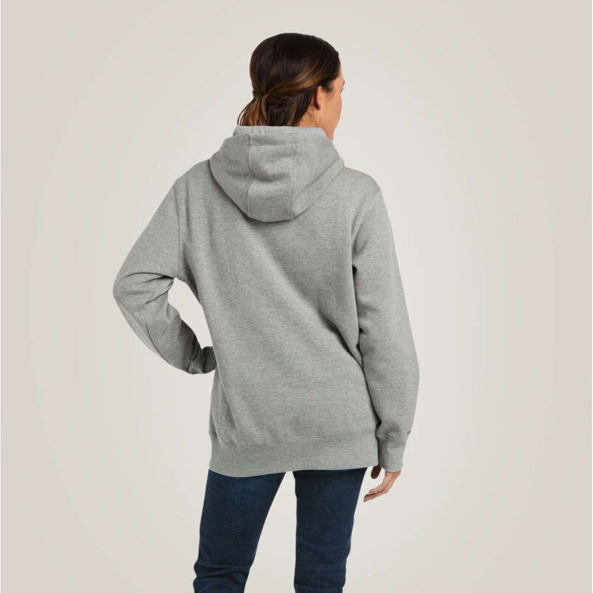 Ariat Pull col Hoodie Rebar Graphic Femme Gris bruyère