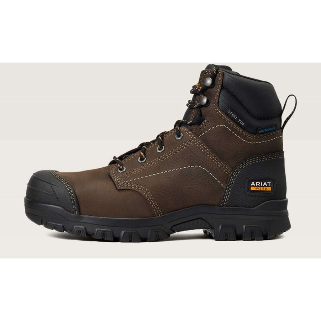 Ariat Chaussures d’extérieur Treadfast Waterproof Steel Toe Femme Marron foncé