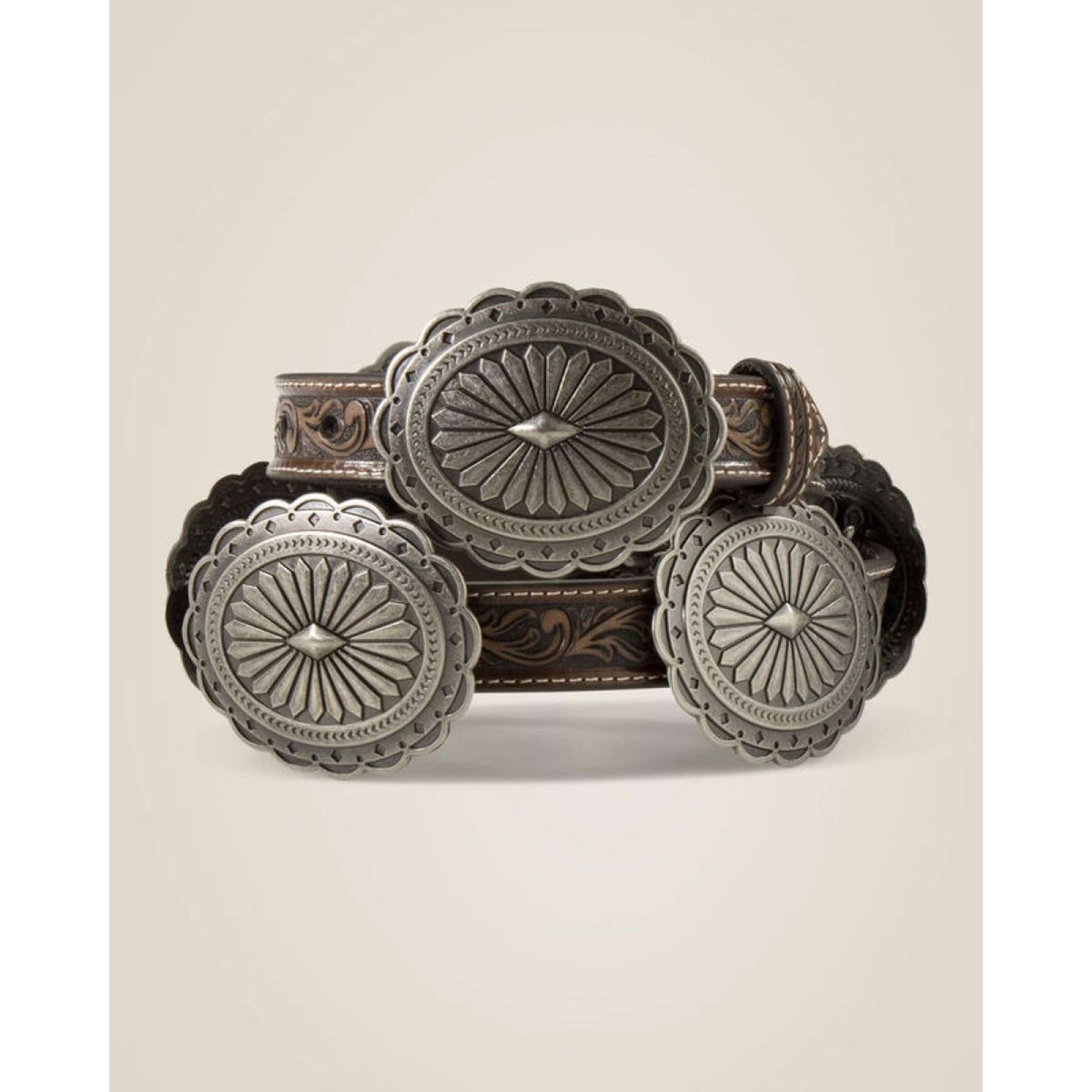 Ariat Ceinture Oval Concho Diamond Femme Tan Ariat Ceinture Oval Concho Diamond Femme Tan