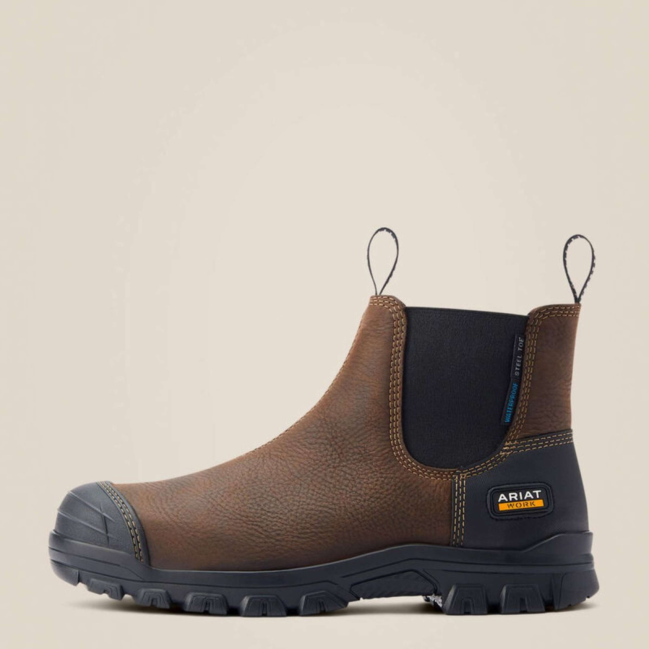 Ariat Jodhpurs Treadfast Chelsea Waterproof Steel Toe Hommes Marron foncé Ariat Jodhpurs Treadfast Chelsea Waterproof Steel Toe Hommes Marron foncé