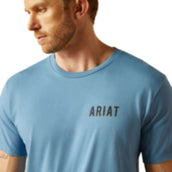 Ariat T-Shirt Blazing Saddle Hommes Bleu