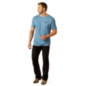 Ariat T-Shirt Blazing Saddle Hommes Bleu