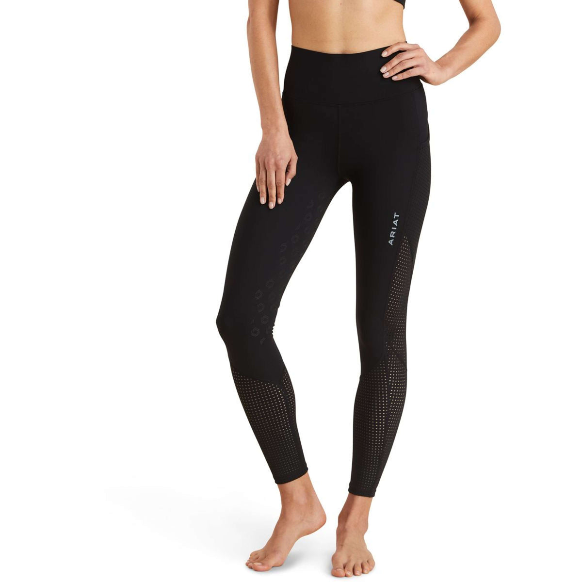 Ariat Legging d'Équitation Breathe Half Grip Femme Noir