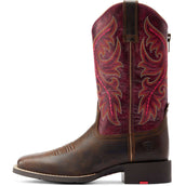 Ariat Bottes Western Round Up Back Zip Femme Worn Mocha/Rasberry