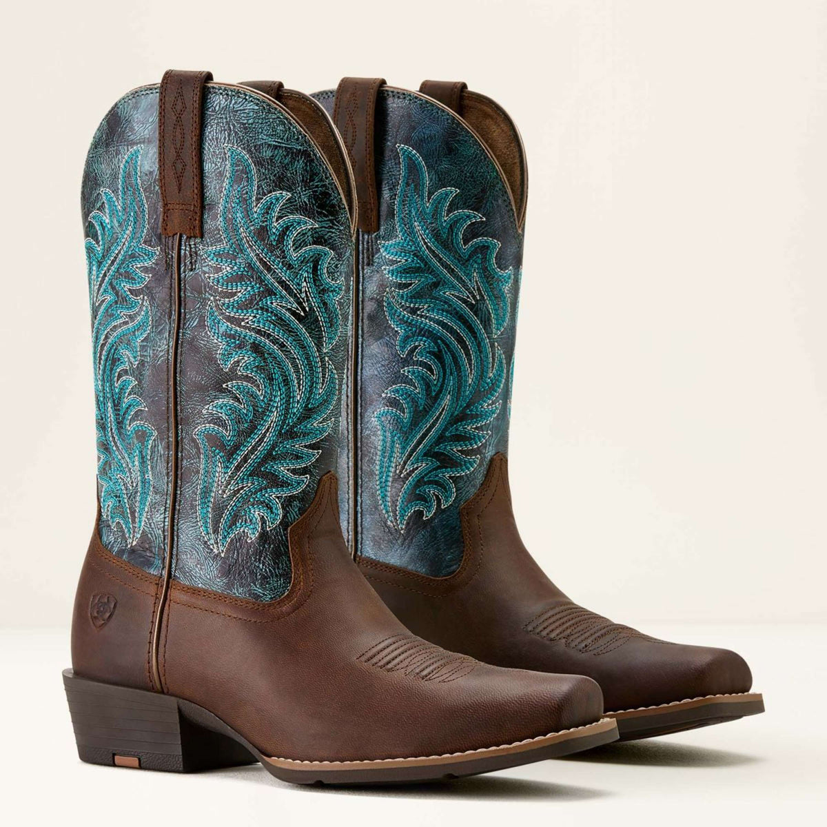 Ariat Bottes Western Round Up Narrow Cutter Toe Sassy Brown/Ocean Wave
