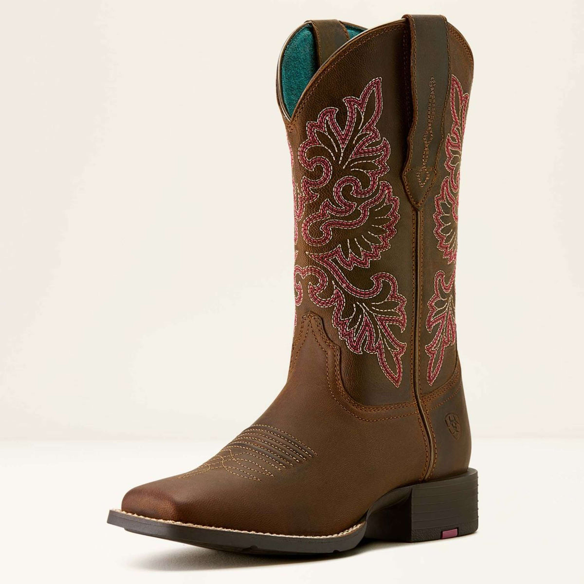 Ariat Bottes Western Round Up Wide Square Toe Sassy Brown