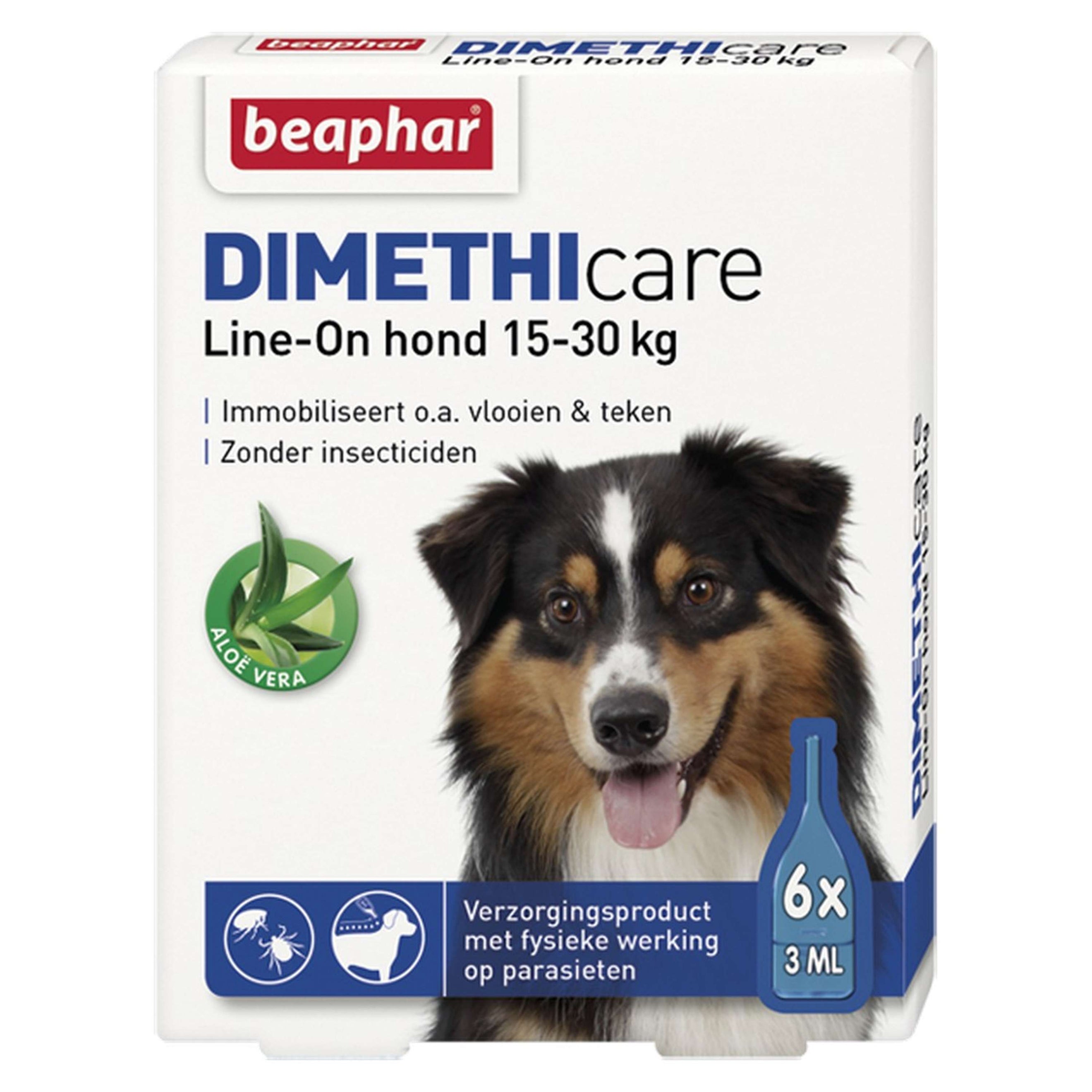 Beaphar Produit Anti-Puces DIMETHIcare Line-On Chien Moyen 15-30kg