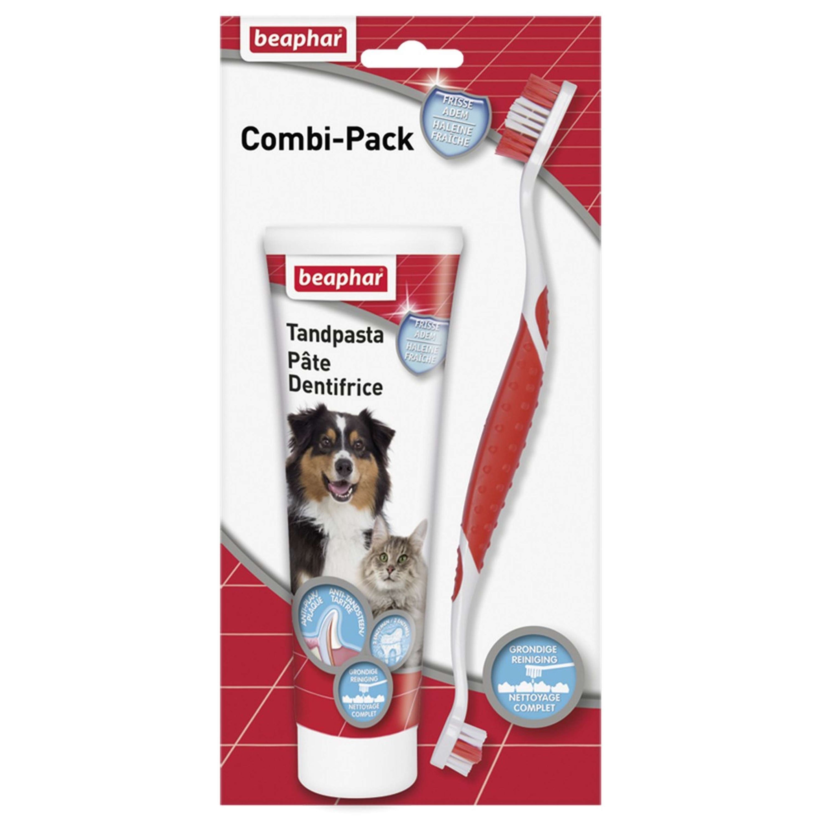 Beaphar Dentifrice + Brosse à Dents Combi Pack Beaphar Dentifrice + Brosse à Dents Combi Pack