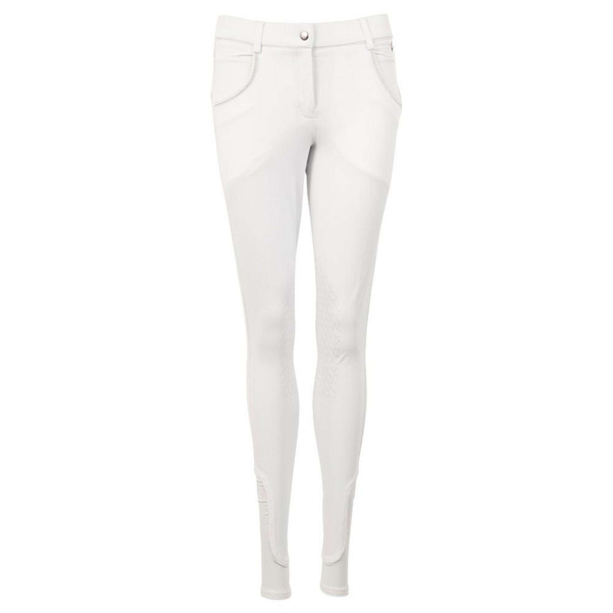 BR Pantalon d'Équitation Quebec Prise de Genou Snow White