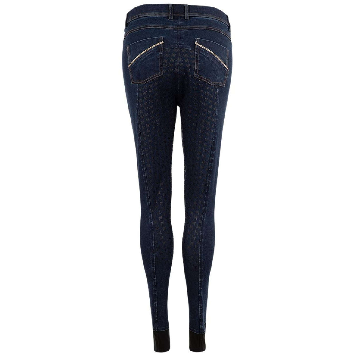 BR Pantalon d'Équitation Maxima Silicone Fond de Peau Denim foncé