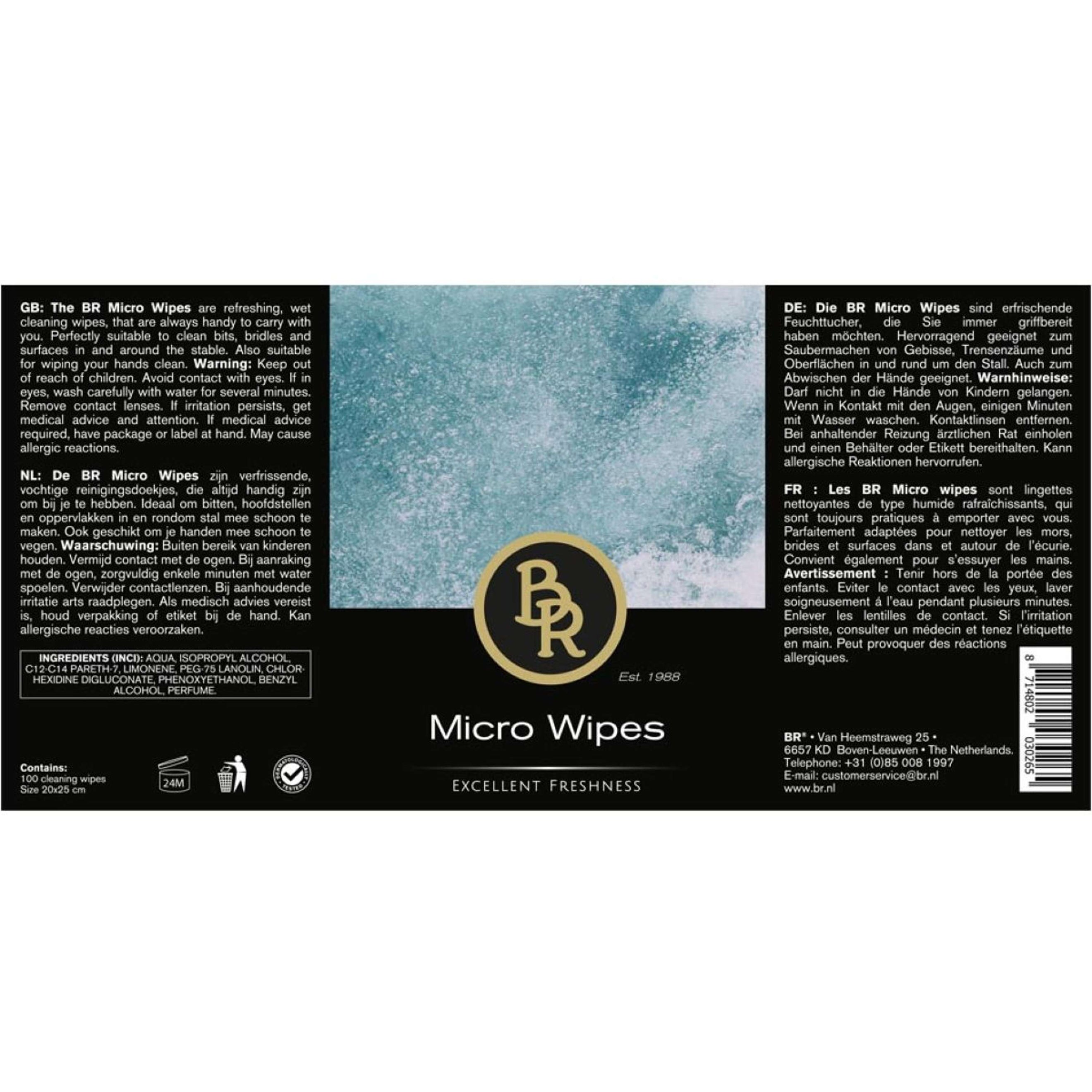 BR Lingettes de Nettoyage Micro Wipes 100 pièces BR Lingettes de Nettoyage Micro Wipes 100 pièces