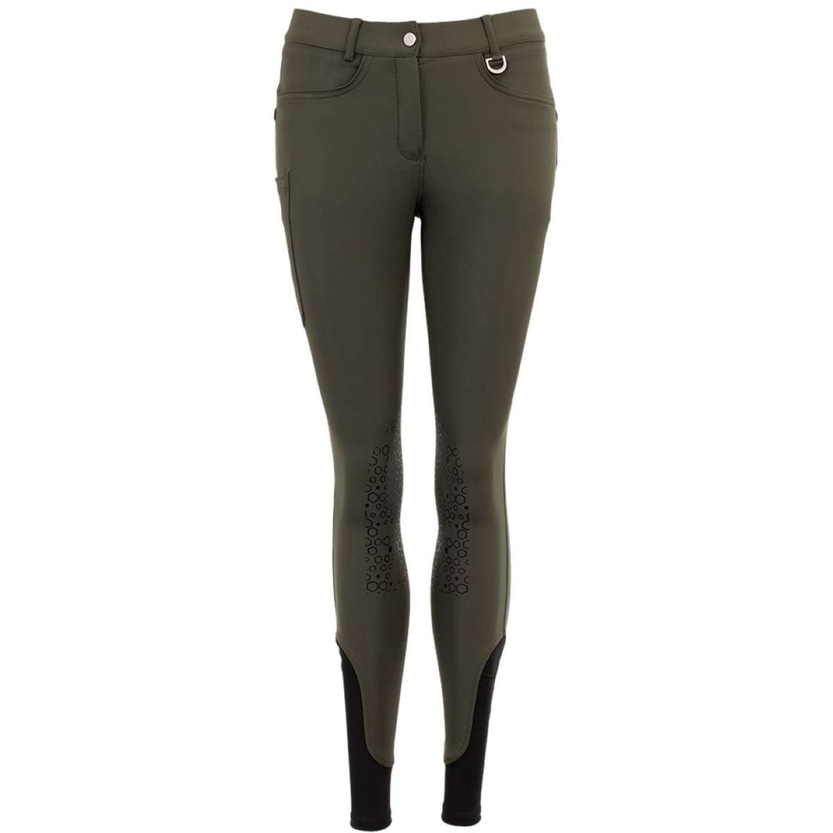 BR Pantalon d'Équitation Maury Silicone Genouillères Forest Green