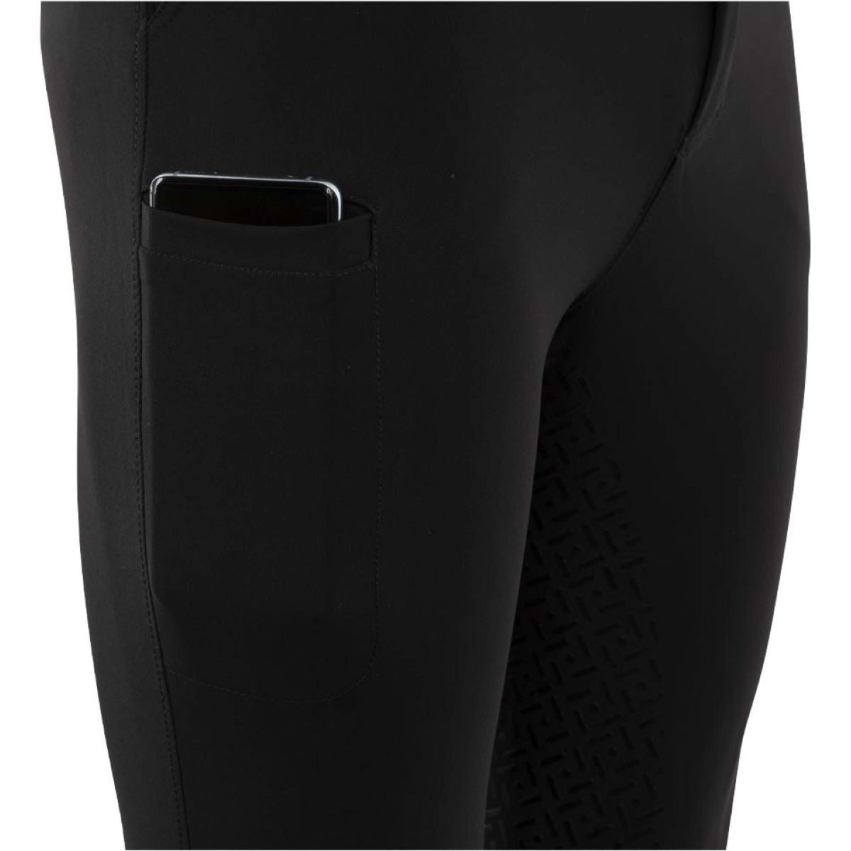 BR Pantalon d'Équitation Maikel Silicone Fond de Peau Noir