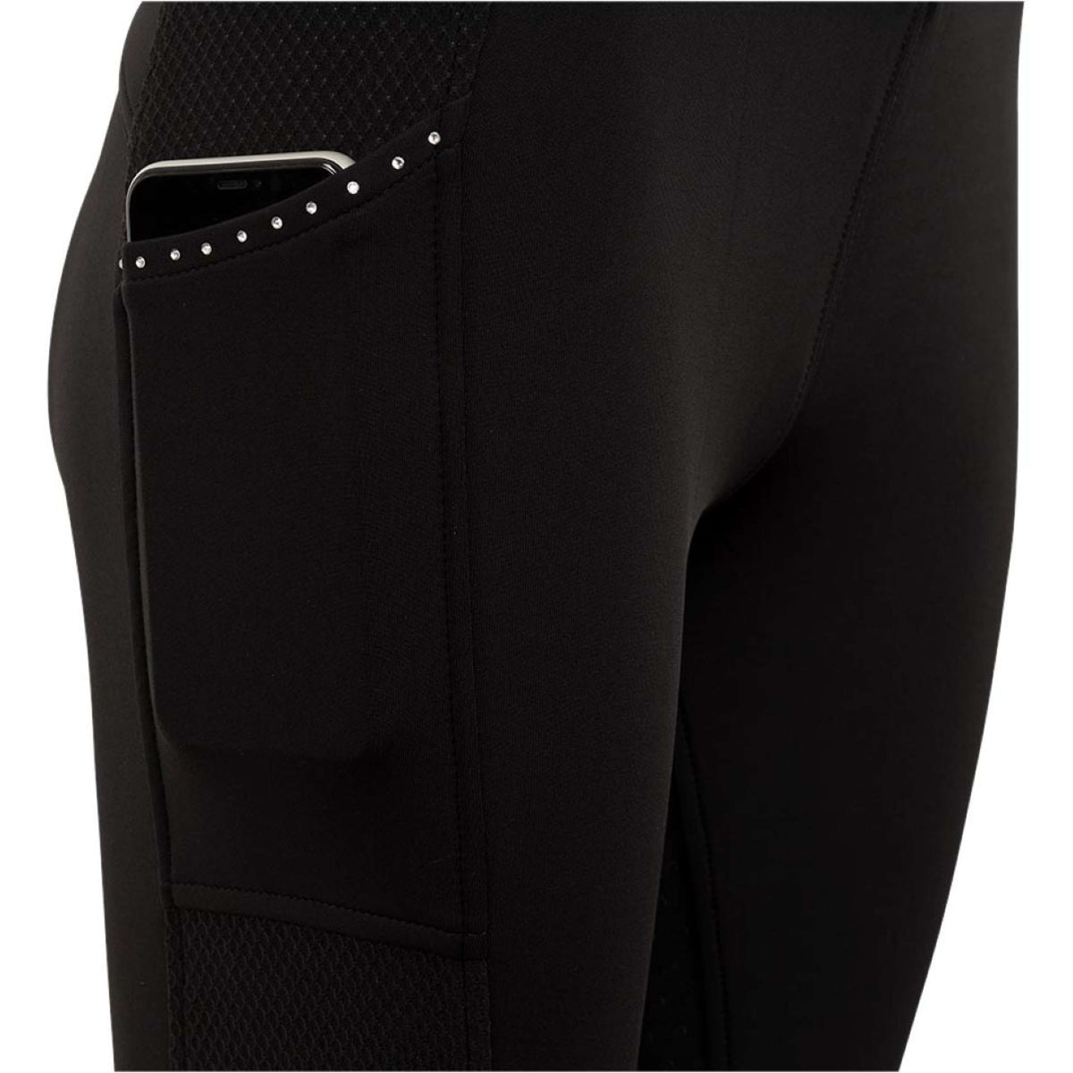 Premiere Pantalon d'Équitation Blackhorn Silicone Fond de Peau Noir