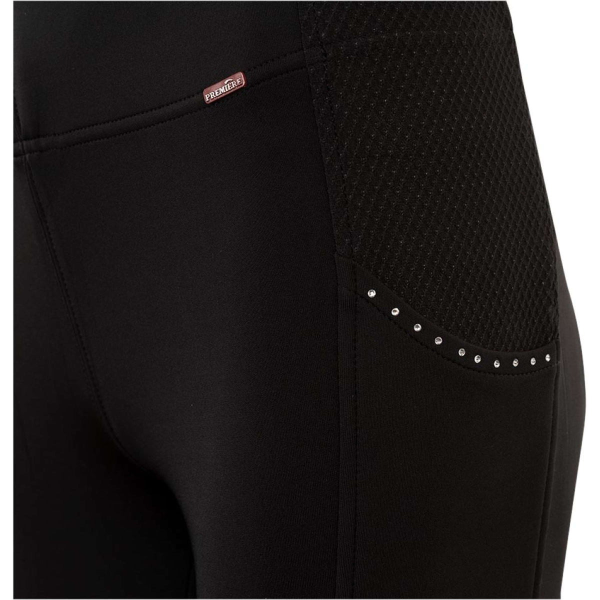 Premiere Pantalon d'Équitation Blackhorn Silicone Fond de Peau Noir