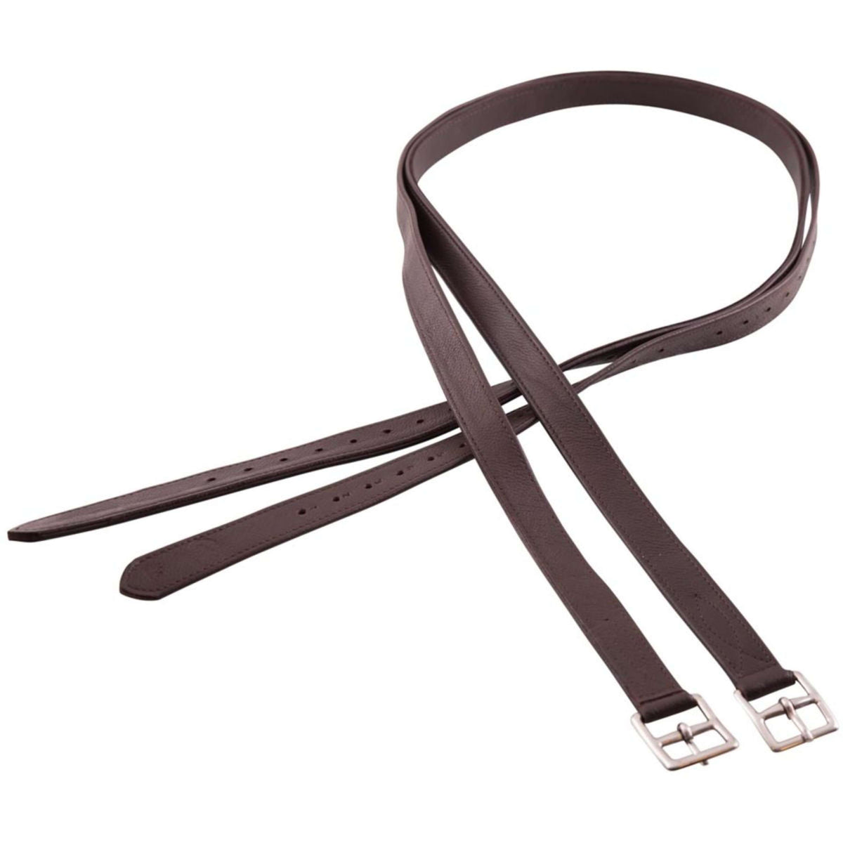 BR Étrivières Nylon et Boucles Acier Inoxydable Soft Marron/Argent