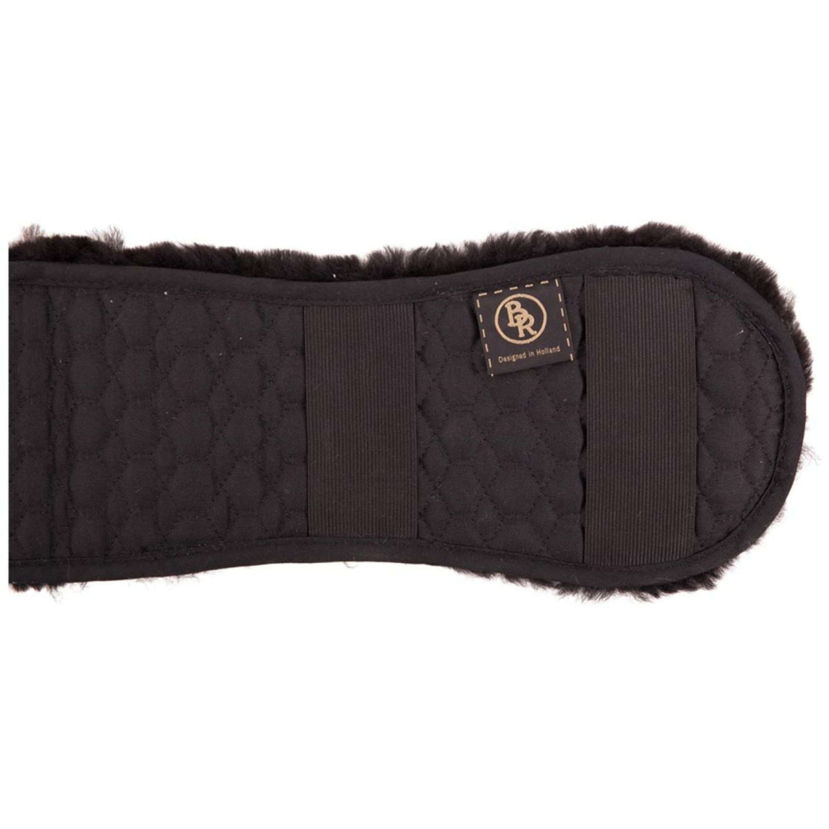 BR Housse de Sangle Dressage Sheepskin Préformée Noir