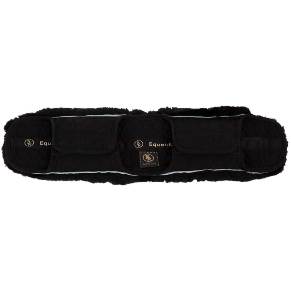 BR Housse de Sangle Sheepskin Velcro Noir/Noir