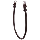BR Sous-Gorge Rond Cousu avec 2 Boucles Rondes Marron/Argent
