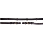 BR Rênes Linge 19mm Boucles Rondes Noir/Or
