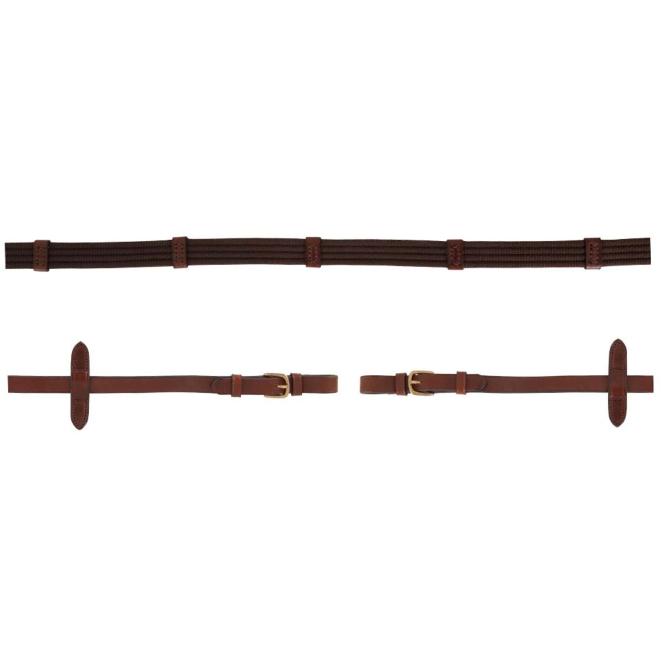 BR Rênes Linge 19mm Boucles Rondes Tabac/cuivre
