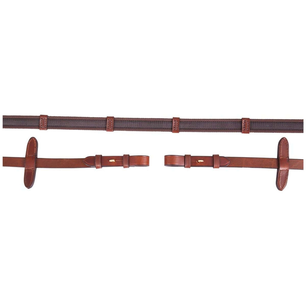 BR Rênes Linge 19mm Antidérapant Blinde Tabac