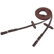 Premiere Rênes Caoutchouc 13mm avec Fermeture Boucle Marron