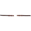 BR Rênes de Dressage Cuir/Caoutchouc Arrêts 16mm Oak/Silver