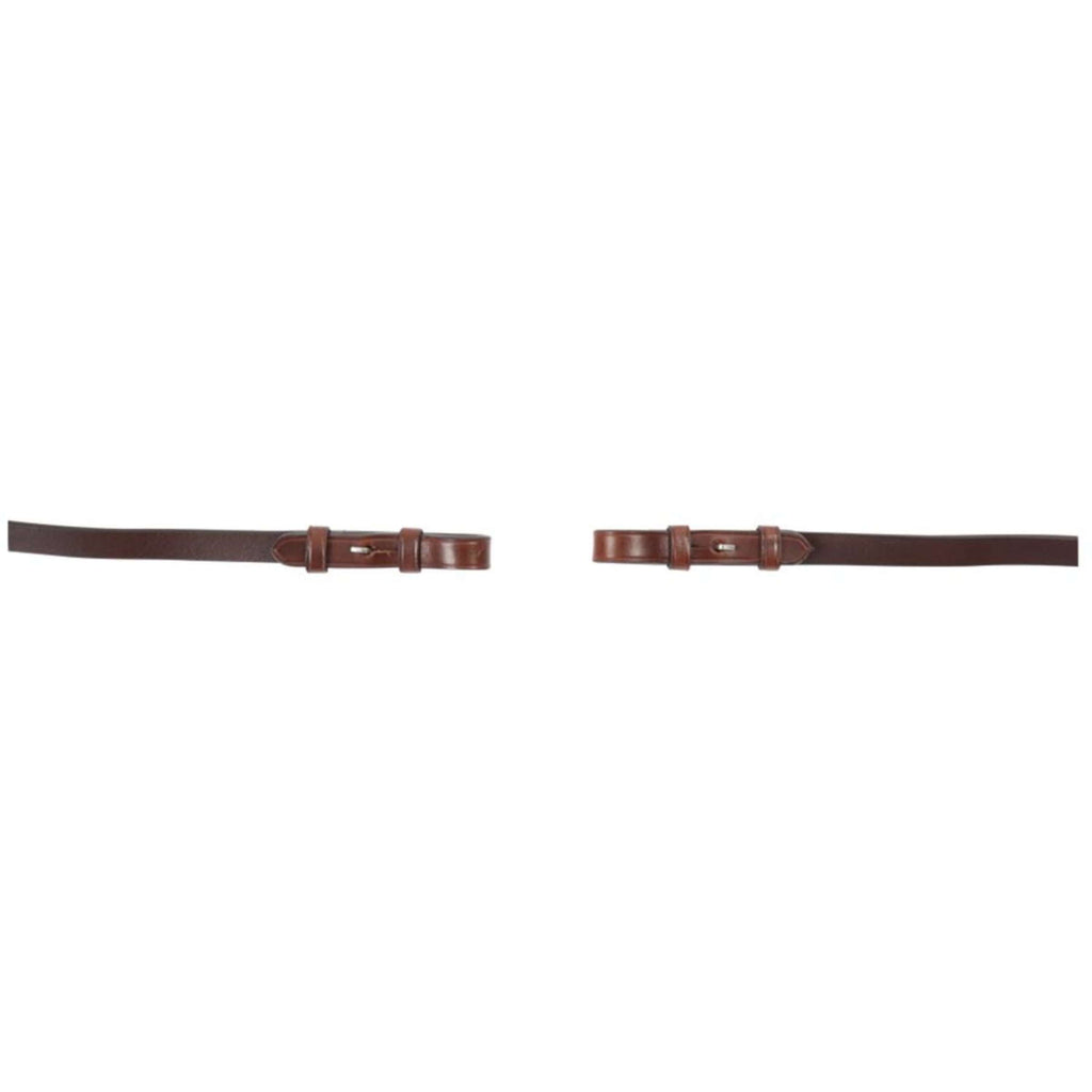 BR Rênes de Dressage Cuir/Caoutchouc Arrêts 16mm Oak/Silver
