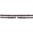BR Rênes de Dressage Cuir/Caoutchouc Arrêts 16mm Marron