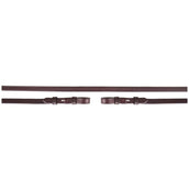 BR Rênes de Dressage Cuir Fermé 13mm Blind Marron/Argent