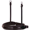 BR Muserolle Barre/Filet Vernis Large Rond Noir/Argent