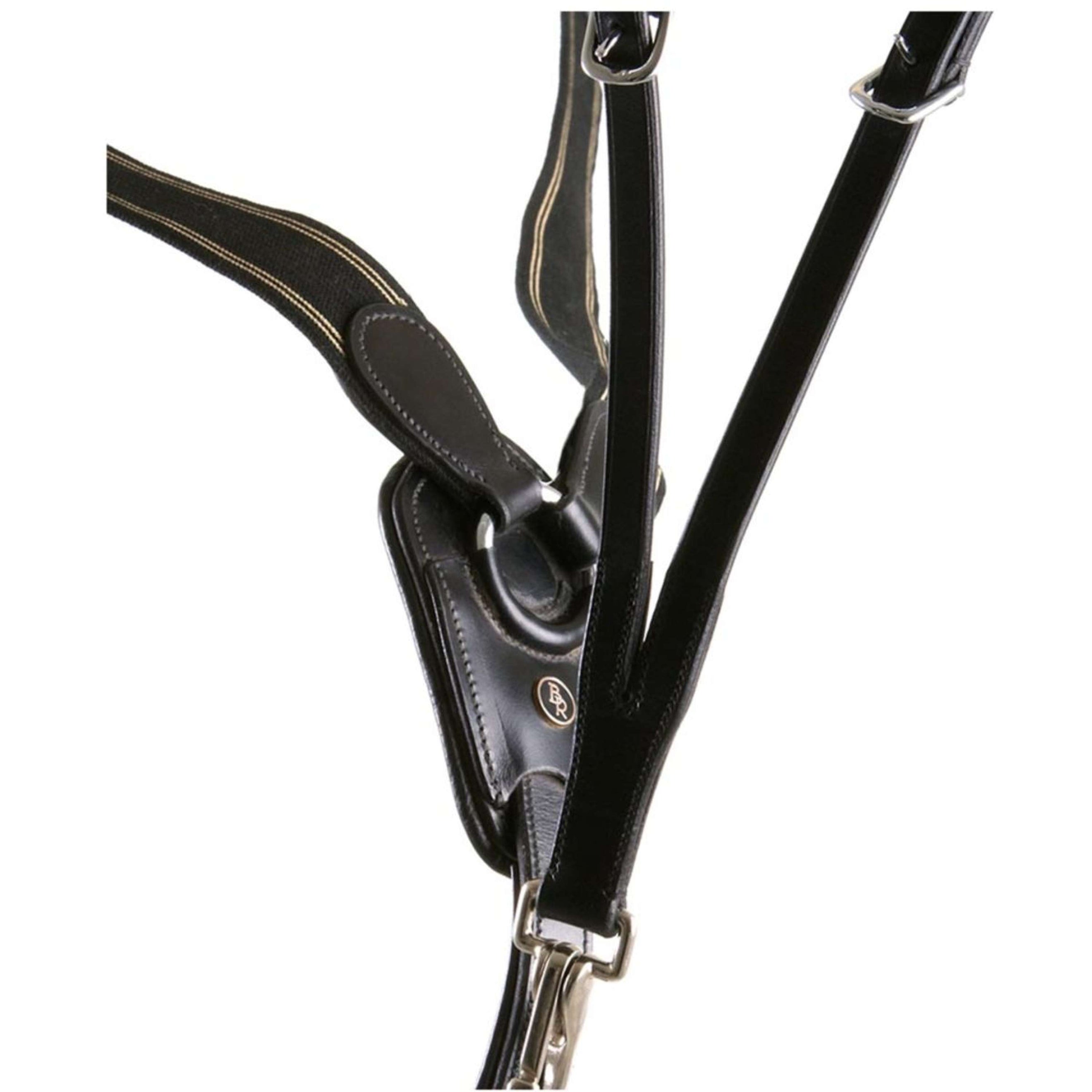 BR Collier de Chasse Taunton Élastique avec Martingale Noir/Argent BR Collier de Chasse Taunton Élastique avec Martingale Noir/Argent